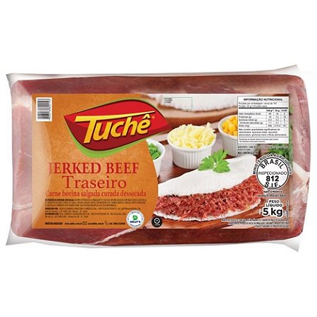 Charque Traseiro Bovino Tuchê 5Kg / Forn. Classe D - Caixa 10 kg