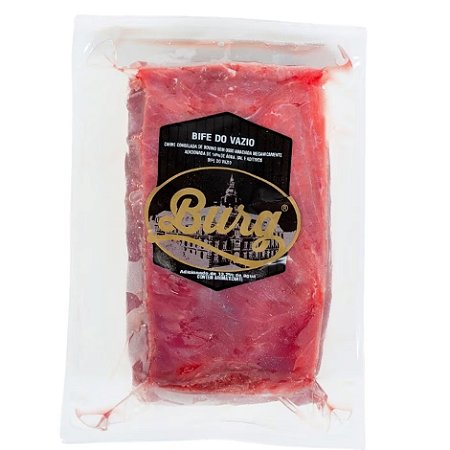 Bife do Vazio Bovino Congelado Burg 2kg / Forn. Classe D - Caixa 12 Kg