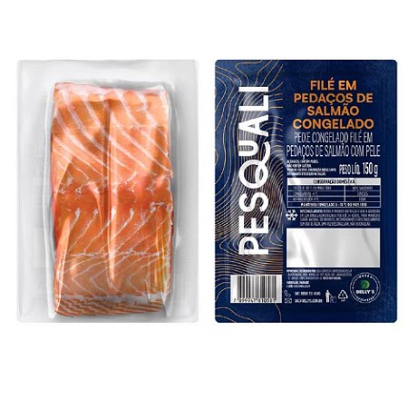 Porção Salmão a Vácuo Congelado Pesquali 150g / Forn. Classe D - Caixa 40 unidades