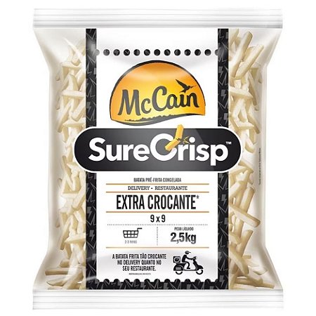 Batata 9mm Surecrisp Congelado McCain 2,5kg / Forn. Classe D - Caixa 15 Kg