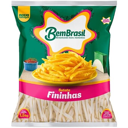Batata 7mm Congelado Bem Brasil 1,5kg / Forn. Classe D - Caixa 13,5 Kg