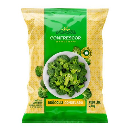 Brócolis Pacote Congelado Confrescor 2,5kg / Forn. Classe D - Caixa 10 Kg