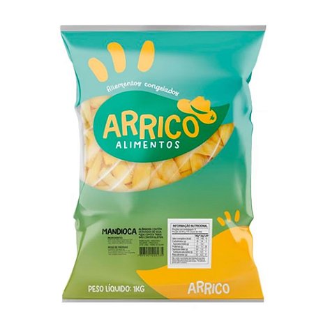 Mandioca Tolete Congelado Iqf Arrico 1kg / Forn. Classe D - Caixa 12 Kg