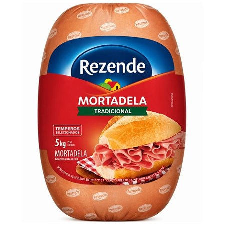 Mortadela Bolonha Resfriado Rezende 5kg / Forn. Classe D - Caixa 10 Kg