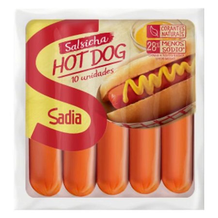 Salsicha Hot Dog Resfriada Sadia 500g / Forn. Classe D - Caixa 12 unidades