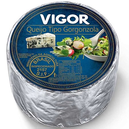 Queijo Gorgonzola Resfriado Vigor 3,5kg / Forn. Classe D - Caixa 7 Kg