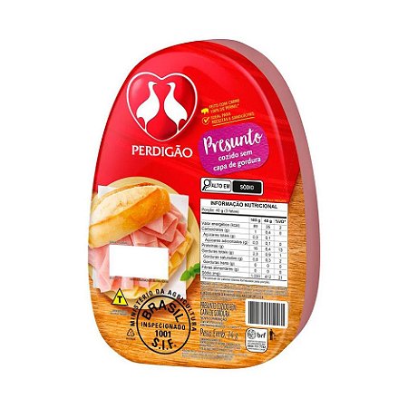 Presunto S/ Capa Perdigão Peça 3,5Kg / Forn. Classe V - Caixa 7 Kg