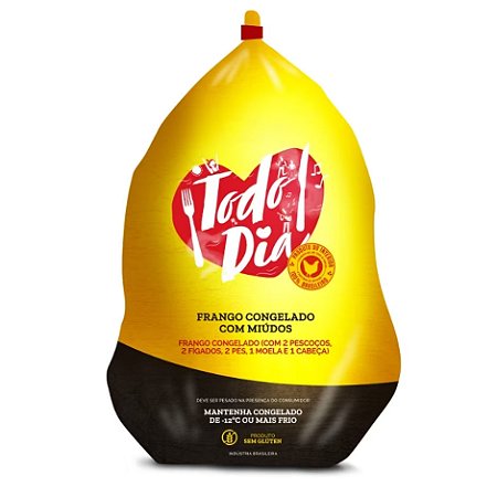 Frango Inteiro Congelado Confina Alimentos / Forn. Classe D - Caixa 18 Kg