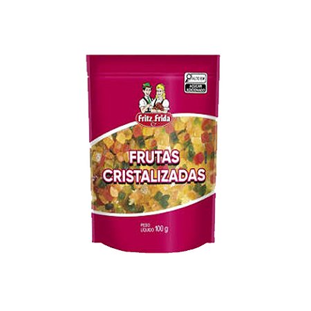 Frutas Cristalizadas Fritz & Frida 100g / Forn. Classe D - Caixa 12 unidades