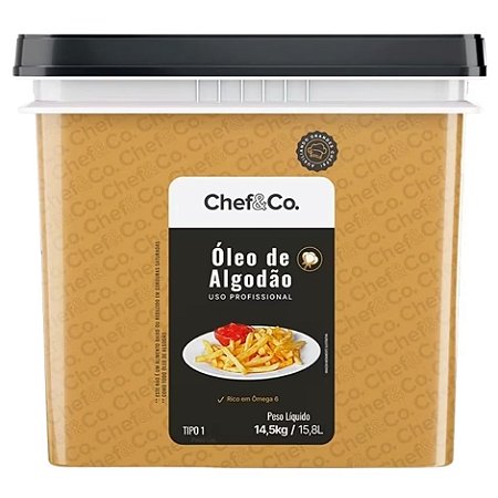 Óleo Algodão Chef&Co 14,5kg / Forn. Classe D - Caixa 1 unidade