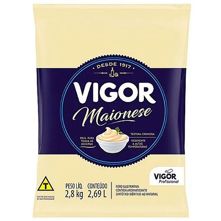 Maionese Bag Vigor 2,8kg / Forn. Classe D - Caixa 5 unidades