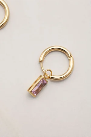 Brinco Argola Pingente ROSA