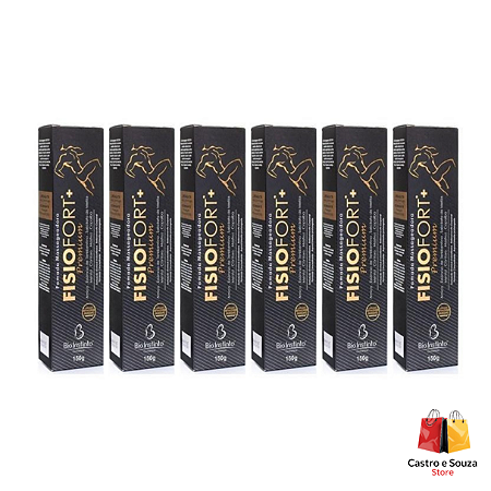 Pomada Massageadora Fisiofort Premium 150g Bio Instinto - Kit 6 unidades