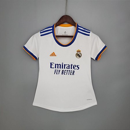 Camisa Real Madrid 2021-22 (Home-Uniforme 1) - Feminina