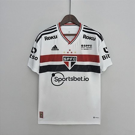 Camisa São Paulo 2022-23 (Home-Uniforme 1) - (com todos patrocínios)