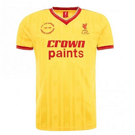 Camisa Liverpool 1985-1986 (Third-Uniforme 3) Comemorativa  Conquistas FA Cup e Campeonato Inglês