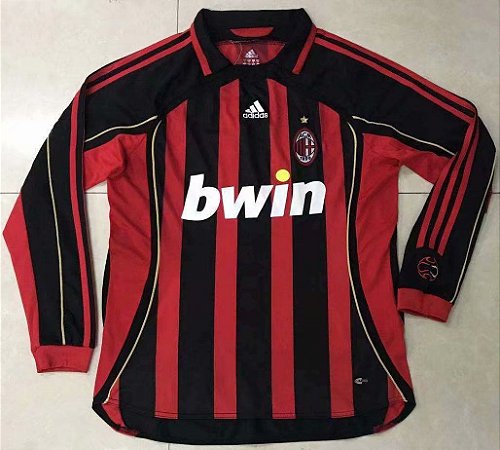 Camisa Milan 2006-2007 (Home-Uniforme 1) - Manga Longa