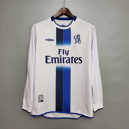 Camisa Chelsea 2003-2005 (Away-Uniforme 2) - Manga Longa