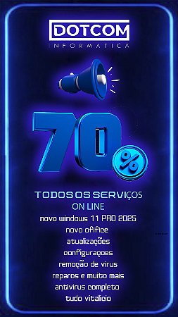 PROMOÇÃO 70% OFF ATÉ DOMINGO A PARTIR DE R$357,30