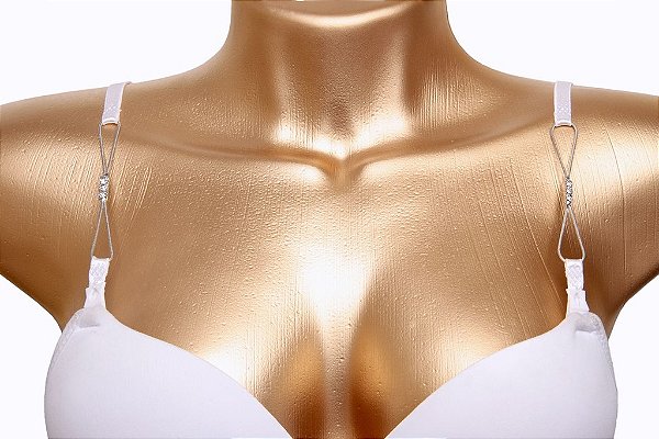 Alças de sutiã com corrente de malha italiana