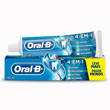 CREME DENTAL ORAL B 4 EM 1 PROM 1X180GR