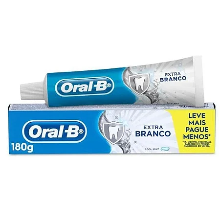 CREME DENTAL ORAL B EXTRA BRANCO LV+PG- PROM 180GR