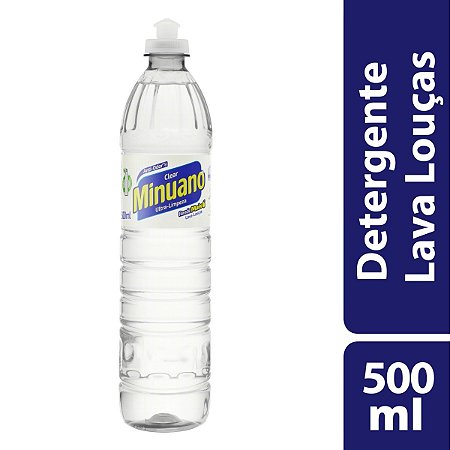 DETERG MINUANO 500ML CLEAR