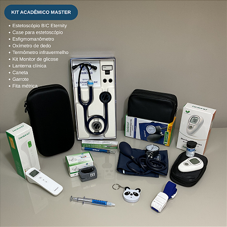 Kit Acadêmico MASTER – Estetoscópio BIC Eternity + Acessórios