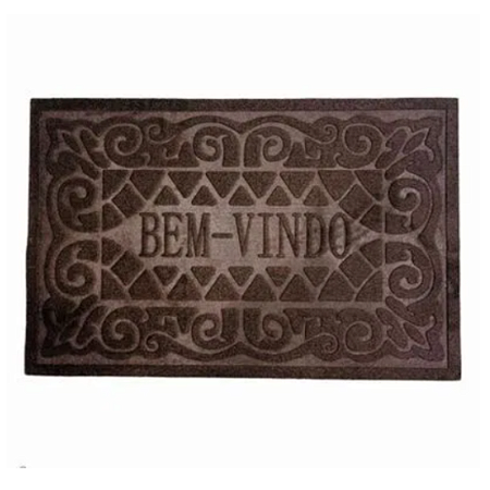 Tapete Capacho de Porta Entrada BEM VINDO 37X57CM