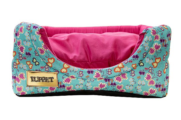 Cama Iglu e Toca Para Cachorro Luppet Luxo Rosa Borboleta Tamanho:G