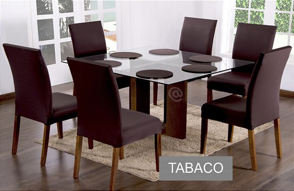 Capa de Cadeira Marrom 04 Lugares