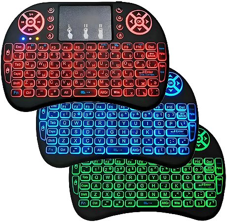 Miniteclado 3 Cores LED Touchpad Sem Fio BMax