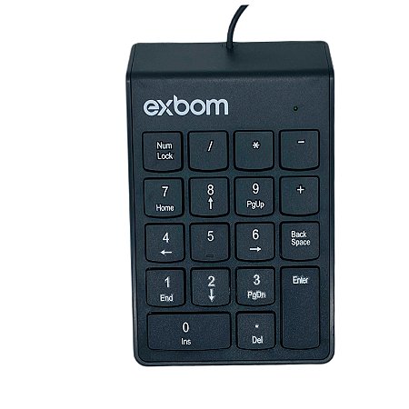 Teclado Numérico Exbom Com Fio 18 Teclas