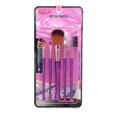 Kit Pincéis de Maquiagem c/5 Mandala
