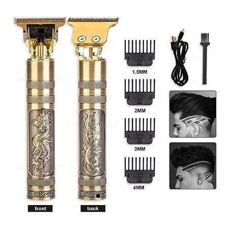 Maquina De Barbear Dragão Maquininha Profissional Recarregável