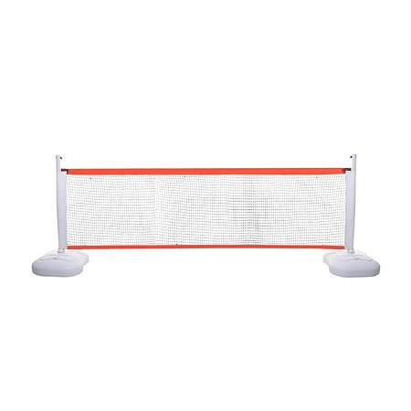 Rede de tênis infantil com bases e hastes de plástico (4,5m)