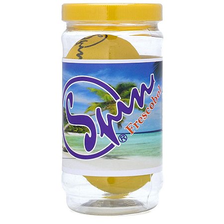 Tubo com 2 bolas de frescobol profissional amarela