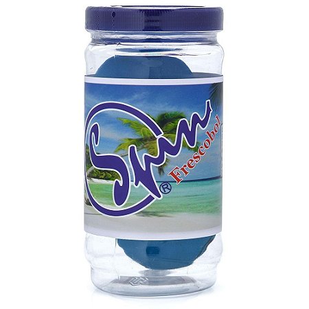 Tubo com 2 bolas de frescobol profissional azul