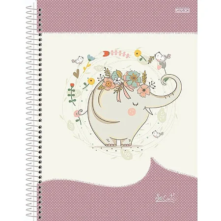 Caderno Espiral Universitario Capa Dura SO CUTE - São Domingos