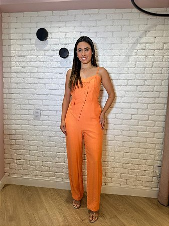 Macacão Transpassado com Bolso