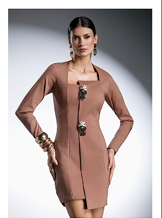Vestido Alfaiataria Metal