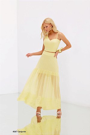 Conjunto Cropped Bordado