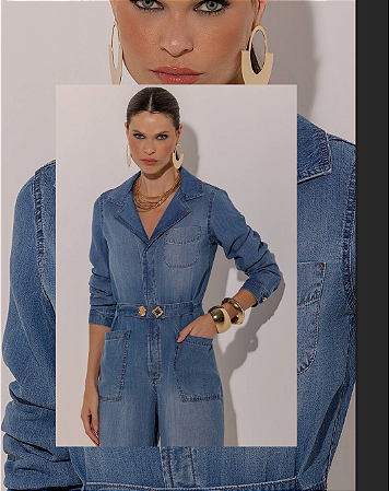 Macacão Jeans Clássico