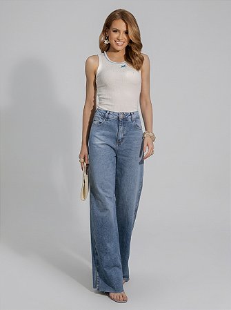 Calça Jeans Wide Leg