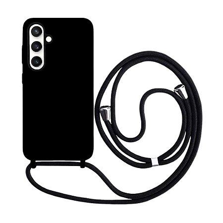 Capa com Alça Ajustável para Samsung S - Preto Modelo do Samsung:S24 FE