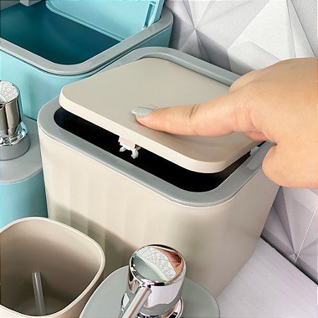 Kit Banheiro Lavabo 4 Peças Resistente e Moderno