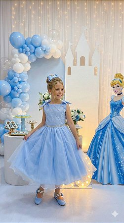 Vestido Marie Mariely Azul Bebe