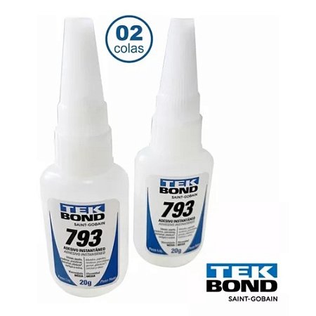 Kit de 2 Colas TEK BOND 793 20g Adesivo Instantâneo