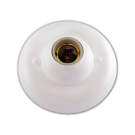 Kit 3 Plafons Simples Suporte Lâmpadas Bocal Plastico E27