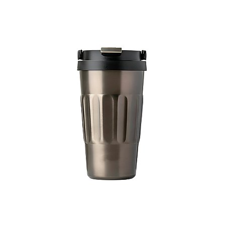 Copo Térmico Aço Inox 500ml Metalizado Café Suco Chá Cor:Marrom